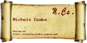 Michels Csaba névjegykártya
