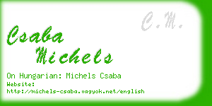 csaba michels business card